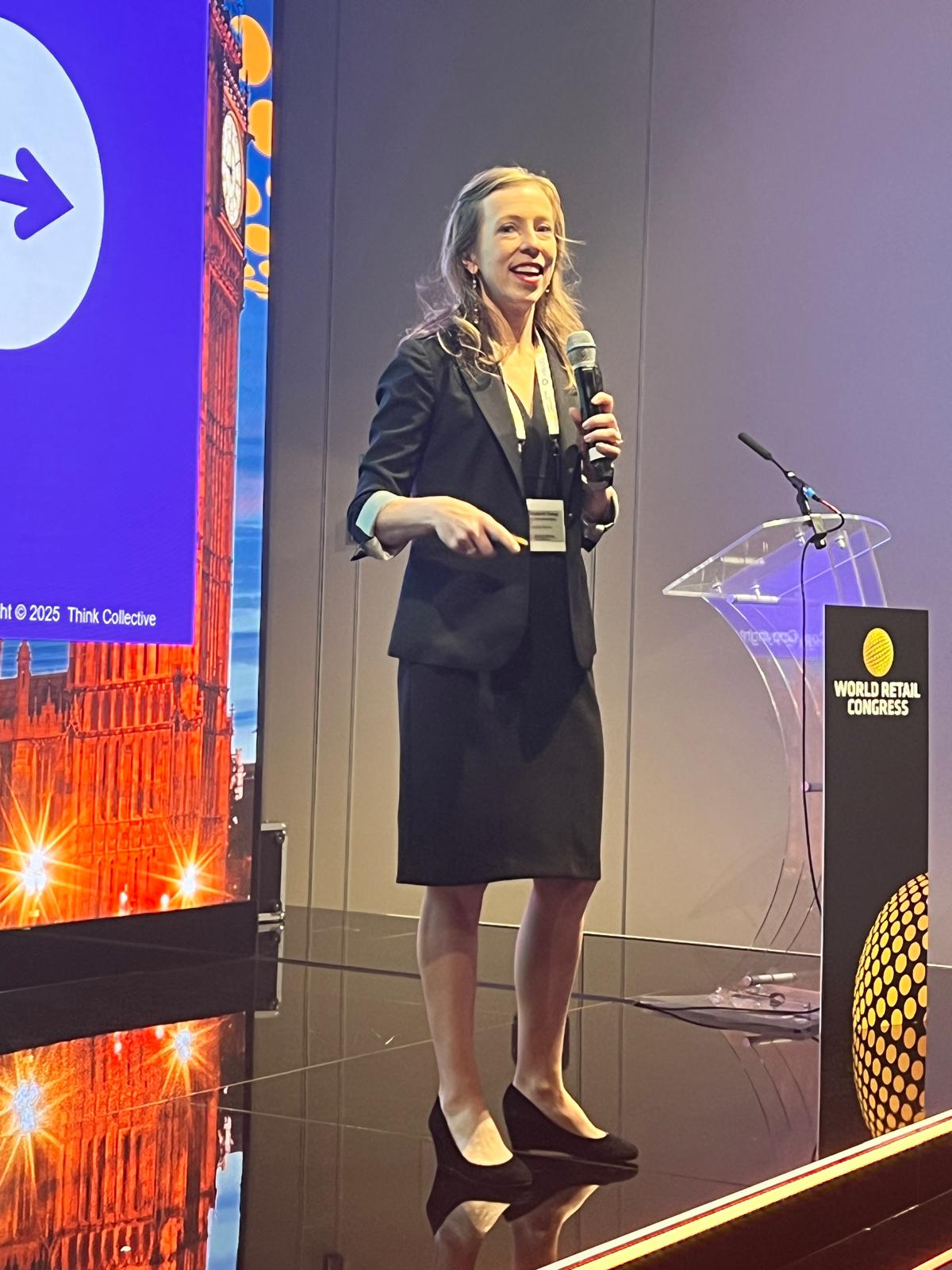 Elizabeth Knox Oates speaking at the World Retail Congress
